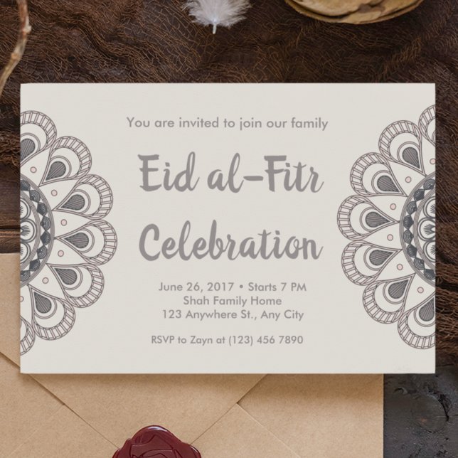 Peach Mandala Eid al-Fitr   Invitation (Creator Uploaded)