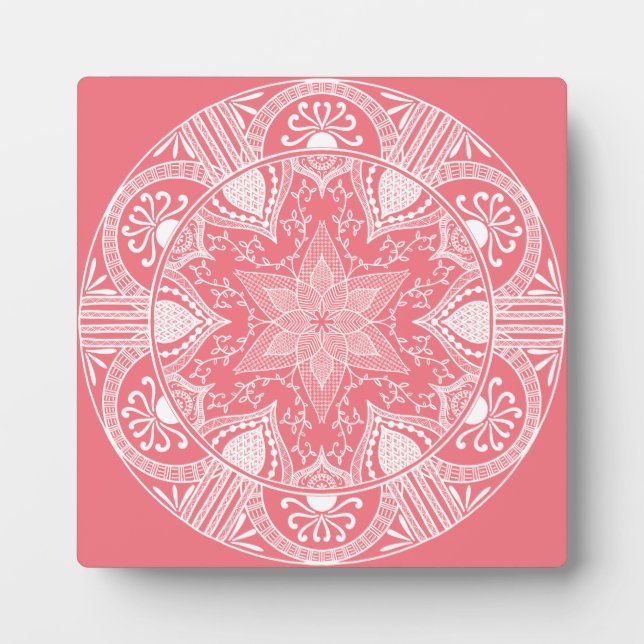 Peach Mandala Plaque (Front)