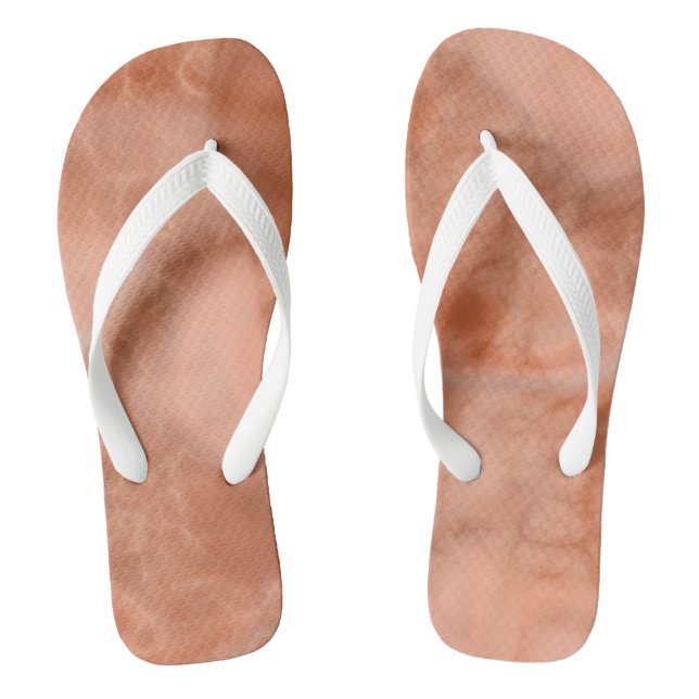 Peach Marble Abstract Thongs (Footbed)