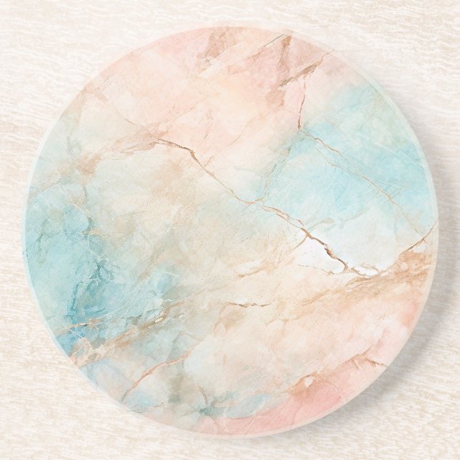 Peach Marbled Coaster (Front)