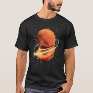Peach Mars Planet Cut Out Astronomy Space Science T-Shirt
