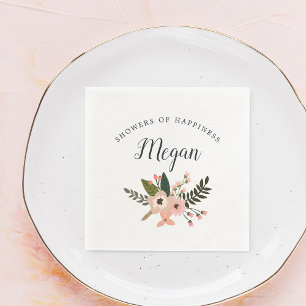 Peach Meadow Baby or Bridal Shower Napkin