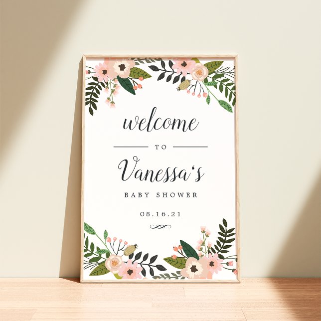Peach Meadow Bridal or Baby Shower Welcome Sign (Creator Uploaded)