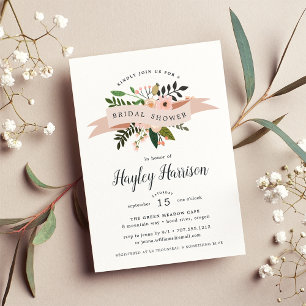 Peach Meadow   Bridal Shower Invitation