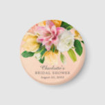 Peach Meadow Floral Bridal Shower Magnet<br><div class="desc">Beautiful floral bridal shower design featuring a gorgeous bouquet of peach,  pink,  yellow & white flowers set on a light peach background.  Flip our design over to view a coordinating floral back for an extra special touch.</div>