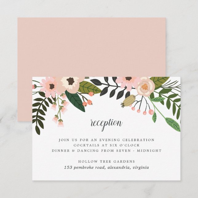 Peach Meadow Reception Card (Front/Back)