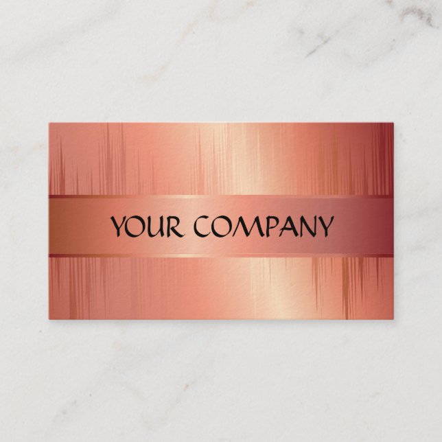 Peach Metallic Card Template (Front)
