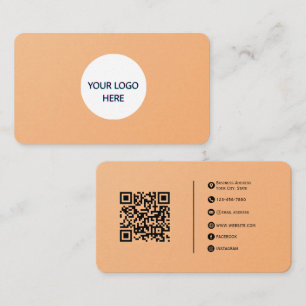 Peach Minimalist–Fully Customisable & Clean Design Business Card