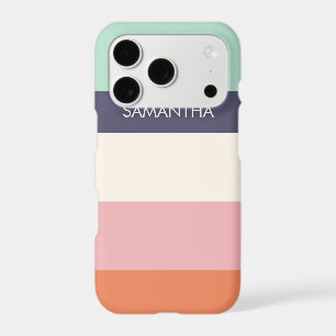 Peach Mint Modern Colour Blocks Stripes Personalis