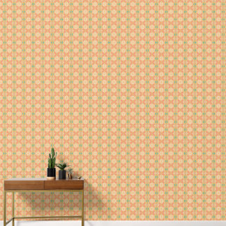 Peach & Mint Oriental Tile – Warm Boho  Wallpaper