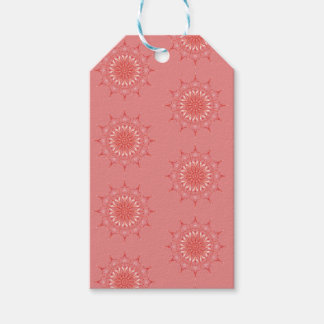 peach mod mandala gift tags