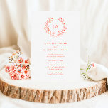 Peach Monogram Wedding Invitation<br><div class="desc">Introducing a timeless and elegant peach monogram wedding invitation that effortlessly captures the essence of a classic and modern celebration. Set against a pristine peach background, this invitation exudes sophistication and simplicity, making it the perfect choice for couples seeking a refined aesthetic for their special day. The central focal point...</div>