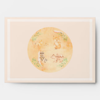 Peach Mum and Baby Animals Envelopes