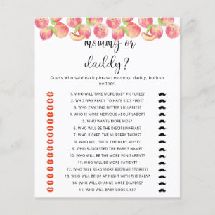 PEACH mummy or daddy baby shower game