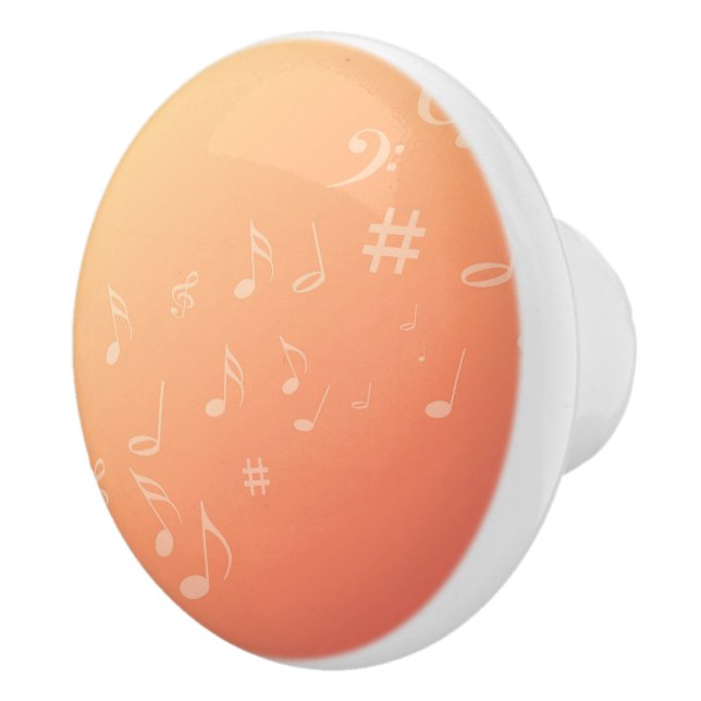 Peach Music Ceramic Knob (Right)