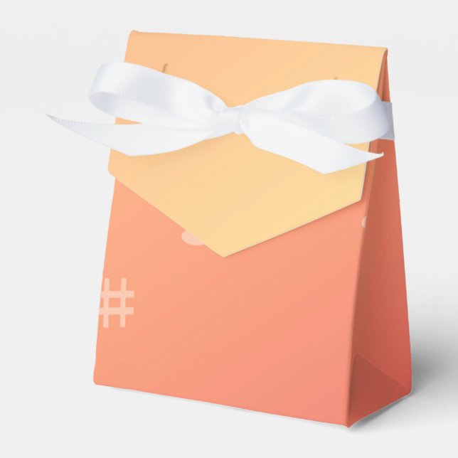 Peach Music Favour Box (Front Side)