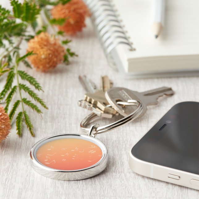 Peach Music Key Ring (Side)