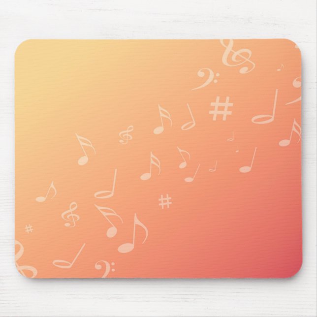 Peach Music Mouse Pad (Front)