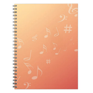 Peach Music Notebook