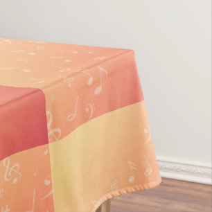 Peach Music Tablecloth