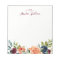 Peach Navy Floral Personalised Notepad Stationery