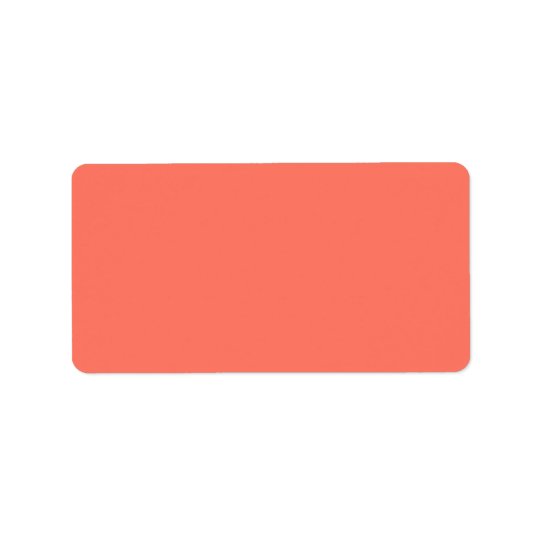 Peach Nectarine Fashion Colour Trend 2014 Address Label