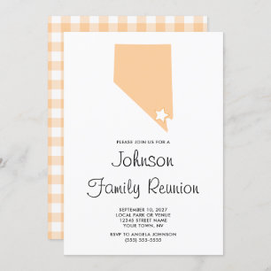 Peach Nevada Family Reunion Invitation