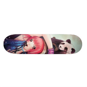 Peach Ninja Pandas Skateboard