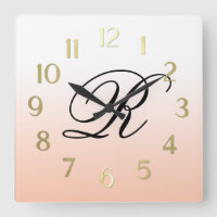Peach Ombre Over Any Colour with Monogram