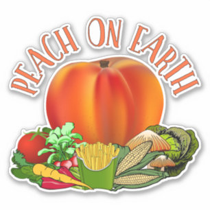 Peach on Earth Funny Christmas Pun
