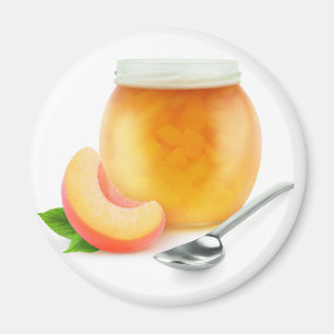 Peach or apricot jam magnet