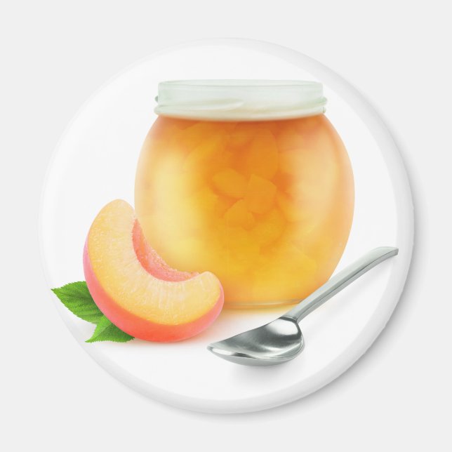 Peach or apricot jam magnet (Front)