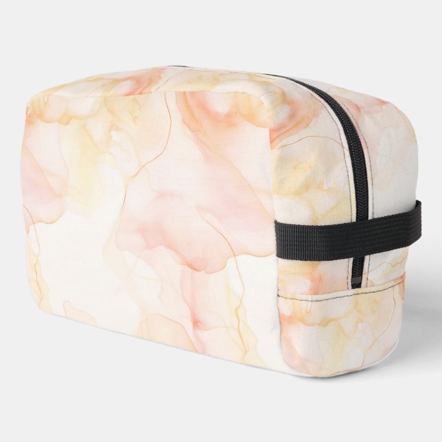 Peach Orange Blush Yellow Abstract Dopp Kit (Left Corner)