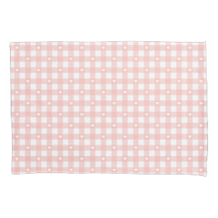 Peach Orange Checks Pillowcase