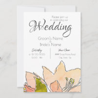 Peach Orange Flowers Wedding