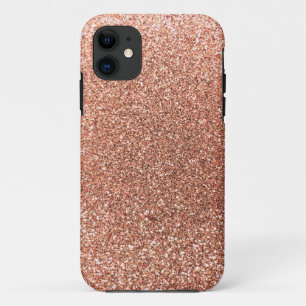 Peach orange glitter iPhone 11 case