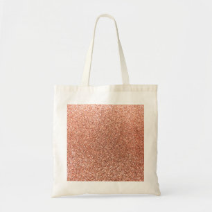 Peach orange glitter tote bag