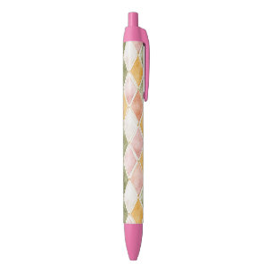 Peach Orange Green Yellow Blush Black Ink Pen