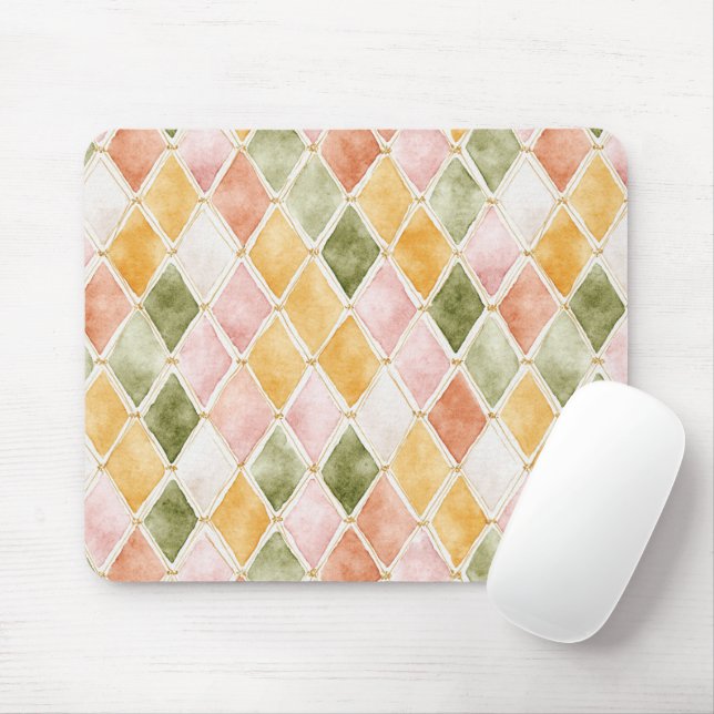 Peach Orange Green Yellow Blush  Mouse Pad (With Mouse)