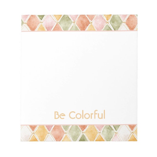 Peach Orange Green Yellow Blush    Notepad (Front)