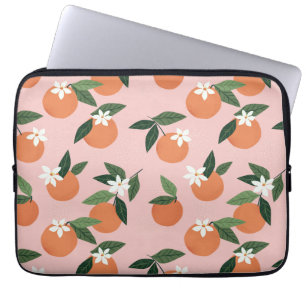Peach Orange Juice Pattern Laptop Sleeve