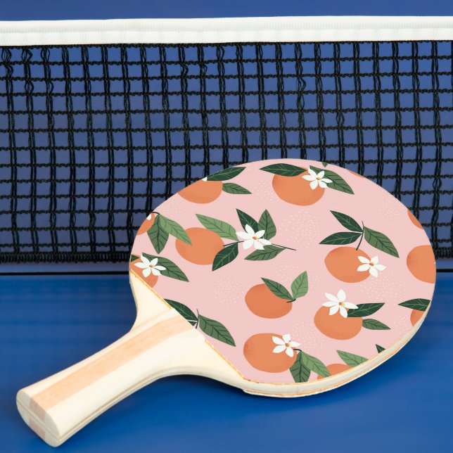 Peach Orange Juice Pattern Ping Pong Paddle (Insitu)