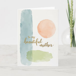 Peach Orange Mothers Day Card