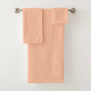 Peach Orange Solid ffc3a1 Bath Towel Set