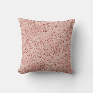 Peach orange water droplets cushion