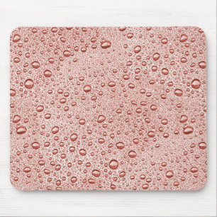 Peach orange water droplets mouse pad