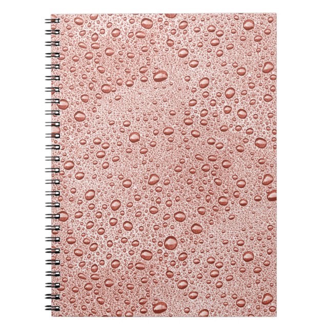 Peach orange water droplets notebook (Front)