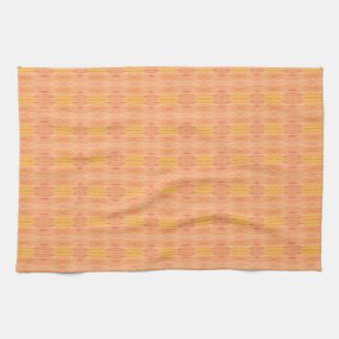 Peach Orange Yellow Pattern Kitchen Towel