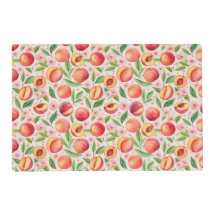 Peach Orchard Bloom – Watercolor Fruit & Floral