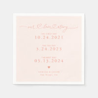 Peach Our Love Story Script Hearts Wedding